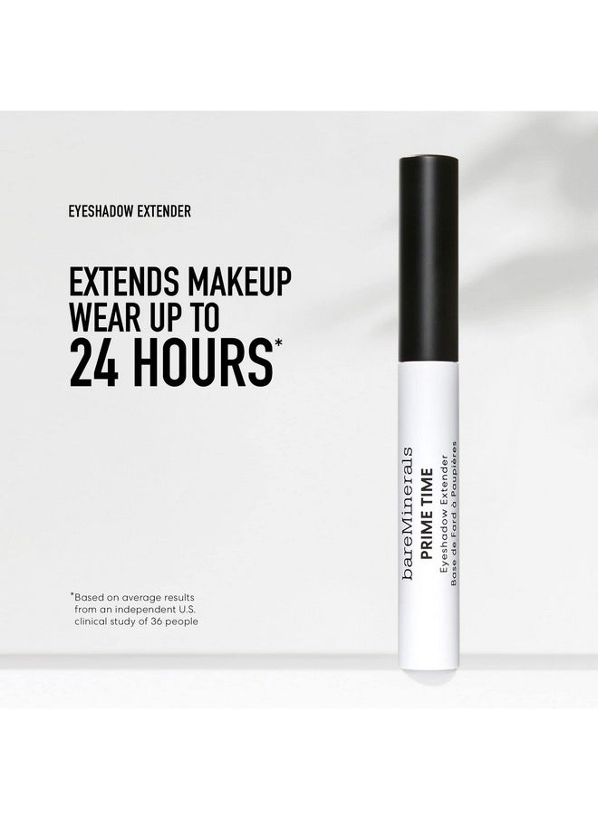 bareMinerals Prime Time Eyeshadow Extender, Primes + Smooths Eyelids For Eyeshadow Application, 24-Hour Wear, Crease-Proof, Waterproof, Vegan