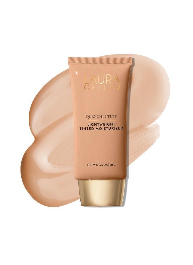 LAURA GELLER NEW YORK Quench-n-Tint Hydrating Foundation - Light/Medium - Sheer to Light Buildable Coverage - Natural Glow Finish - Lightweight Formula with Hyaluronic Acid