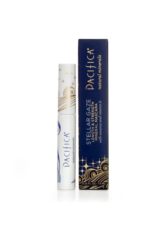 Pacifica Mascara - Stellar Gaze Length & Strength Mineral Mascara, Long-Lasting Clump-Free Formula with Coconut Oil & Vitamin B, Vegan & Cruelty-Free (Stardust - Brown)