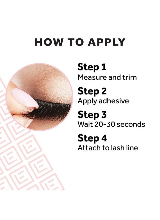 Eylure Naturals No. 020 Reusable Eyelashes, Adhesive Included, Black, 4 Pairs