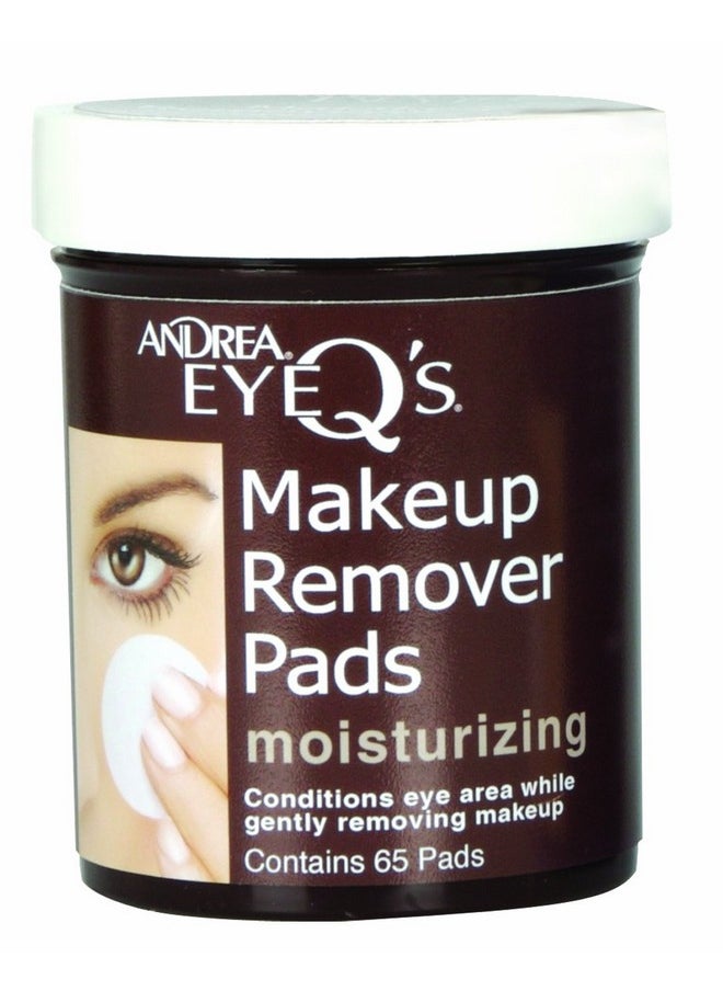 Andrea Eye Q's Moisturizing Eye Makeup Remover Pads, 65-Count (Pack of 3)