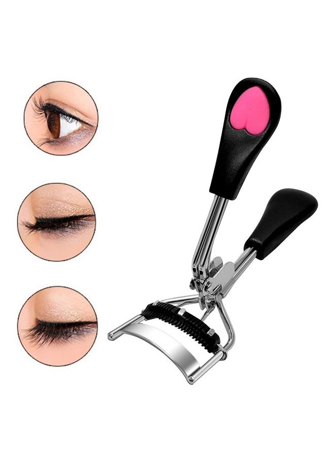 Pinkiou Eyelash Curlers with Comb and Eeylash Separator Set Professional Lash Curler with Built-in Comb Ergonomic Heart-Shaped Handle and Eyelash Comb Tool for Daily Makeup