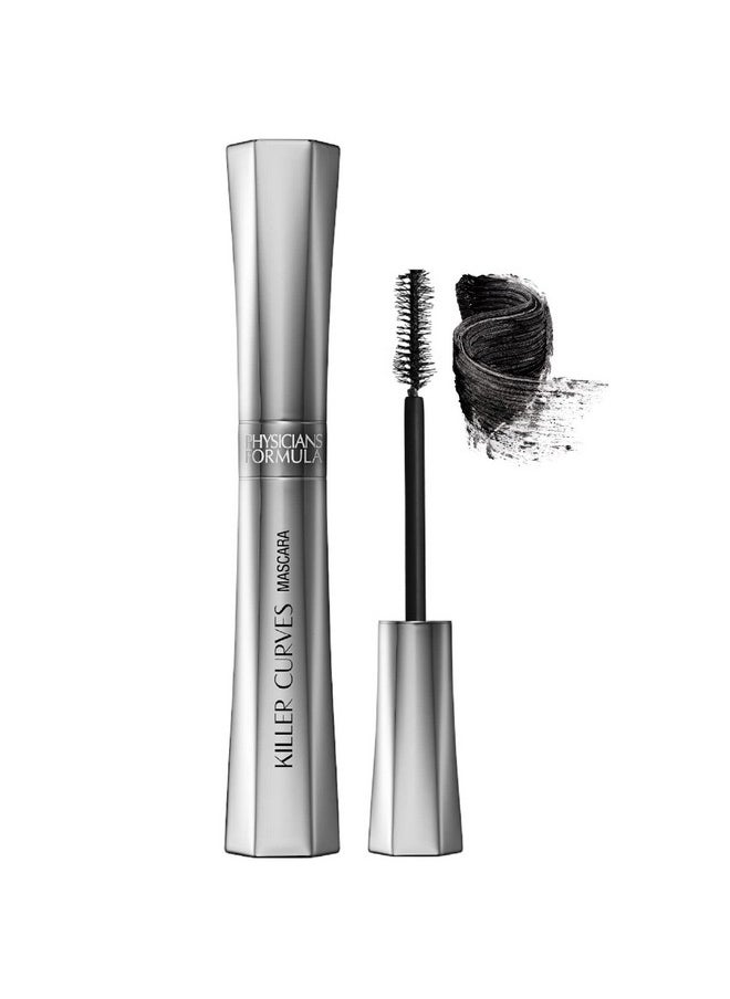 Physicians Formula Killer Curves Curling Mascara, Black, Full-Volume Lash-Lifting, Dermatologist Approved, Clinically Tested, Ophthalmologist Approved, Cruelty Free, Vegan