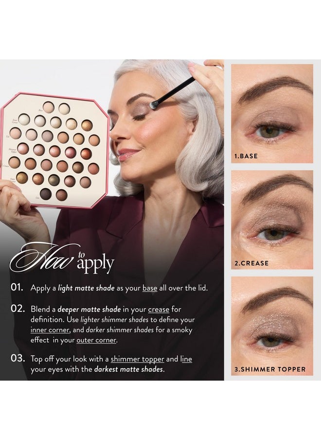 LAURA GELLER NEW YORK The Ultimate Palette Baked Eyeshadow Makeup Palette - Neutrally Natural - 31 Matte and Shimmer Shades - Pigmented Crease-Proof Eye Makeup