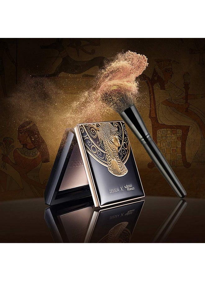 ZEESEA Pressed Powder The British Museum Egypt Series Long Lasting Oil Control Facial Finishing Brighten Setting Powder Multi-use Foundation (#01 Ivory White)