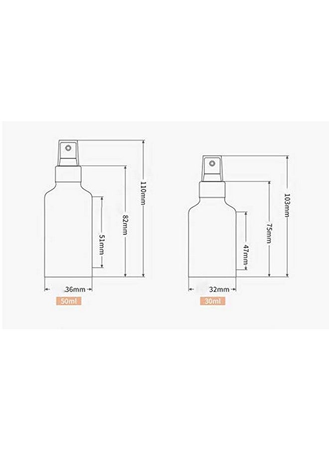 SYBL 3 Pcs Aluminum Water Bottles Fine Mist Spray Bottle with Black Pump Sprayer Empty Sample Atomizer Containers for Essential Oils Perfume Aromatherapy Makeup Water size 30ml/1oz