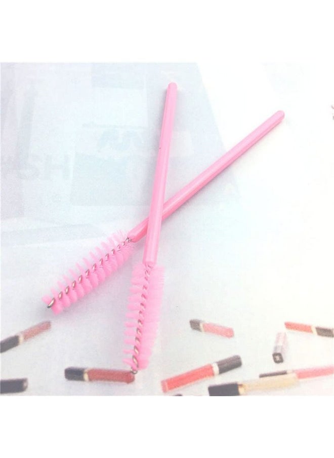 Eyelash Spoolie Brushes 200PCS Mascara Wands Eyebrow Brush Cleaner Applicator Makeup-Tools false Eyelashes Extension (200PCS PINK BRUSHES)