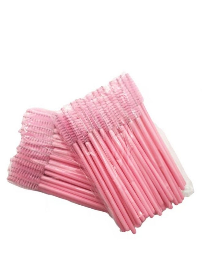 Eyelash Spoolie Brushes 200PCS Mascara Wands Eyebrow Brush Cleaner Applicator Makeup-Tools false Eyelashes Extension (200PCS PINK BRUSHES)