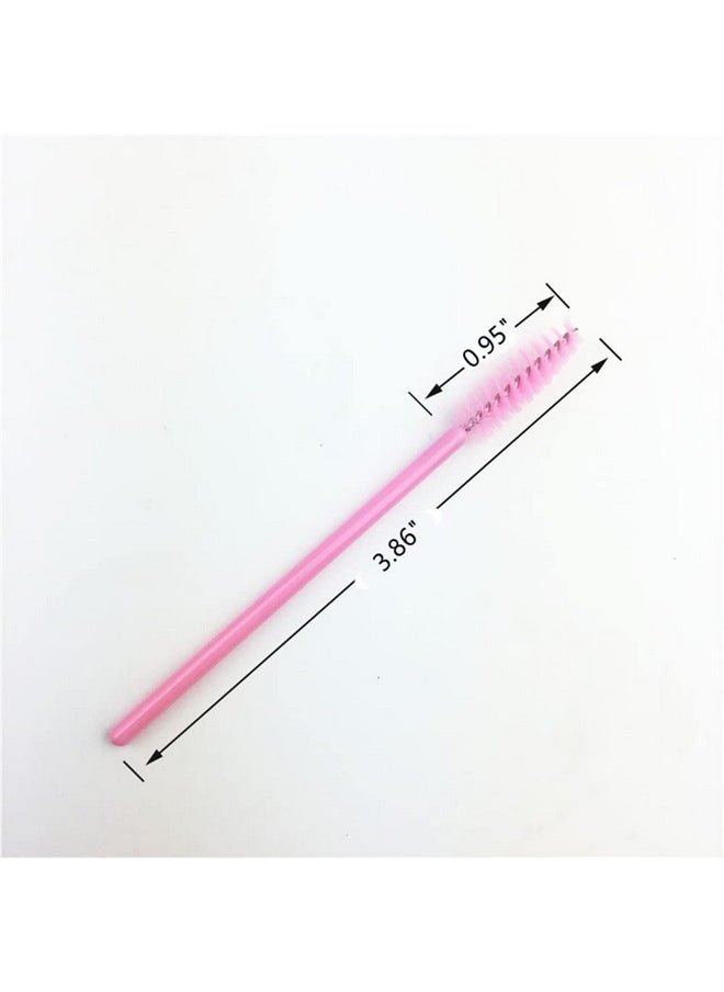 Eyelash Spoolie Brushes 200PCS Mascara Wands Eyebrow Brush Cleaner Applicator Makeup-Tools false Eyelashes Extension (200PCS PINK BRUSHES)