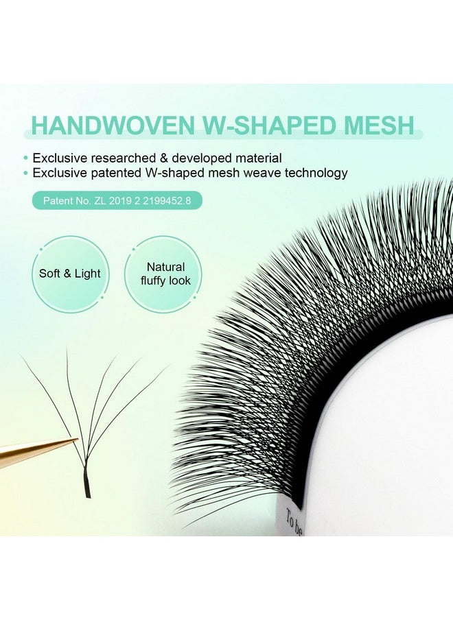 NAGARAKU 5D W Shape Eyelash Extension Supplies Natural Soft Volume 0.07mm D curl 8-15mm Mix Premade Fans Faux Mink Matte Black Cluster Easy Fanning False Lashes