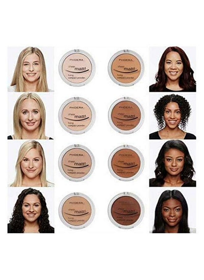 AQUAPURITY - PHOERA Sheer Matte Fixing Powder Makeup Base Fixer Setting Powder Foundation Fixing Compact Pressed Powder Long Lasting Make Up Fixer Skin Vitamin E Beauty Blender (202 Natural Beige…)