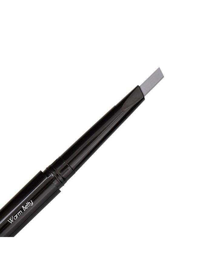 Eye Embrace Warm Betty: Light Gray Eyebrow Pencil - Waterproof, Double-Ended Automatic Angled Tip & Spoolie Brush, Cruelty-Free