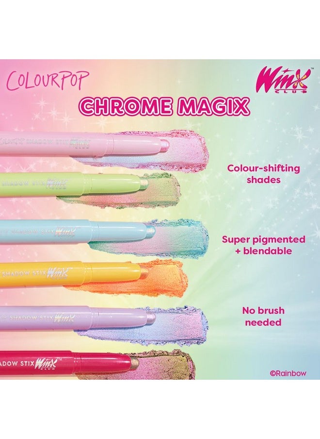 ColourPop Winx Club Shadow Stix - Cream Eyeshadow Stick with Long-Lasting Color - Multi-Use Cream Makeup with a Built-In Sharpener & Precise Tip for Easy Application - Static Sphere (0.05 oz)