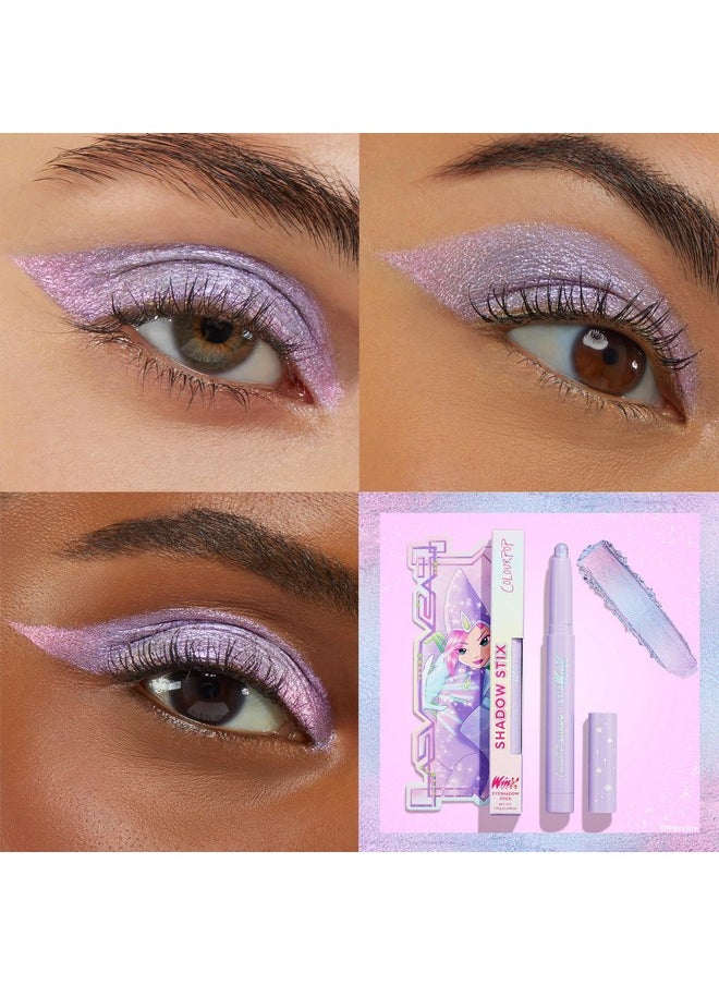 ColourPop Winx Club Shadow Stix - Cream Eyeshadow Stick with Long-Lasting Color - Multi-Use Cream Makeup with a Built-In Sharpener & Precise Tip for Easy Application - Static Sphere (0.05 oz)