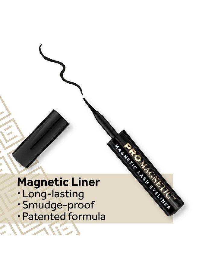 Eylure PROMAGNETIC Eyeliner & Lash Kit, No 007 Natural Fiber Eyelashes, Black