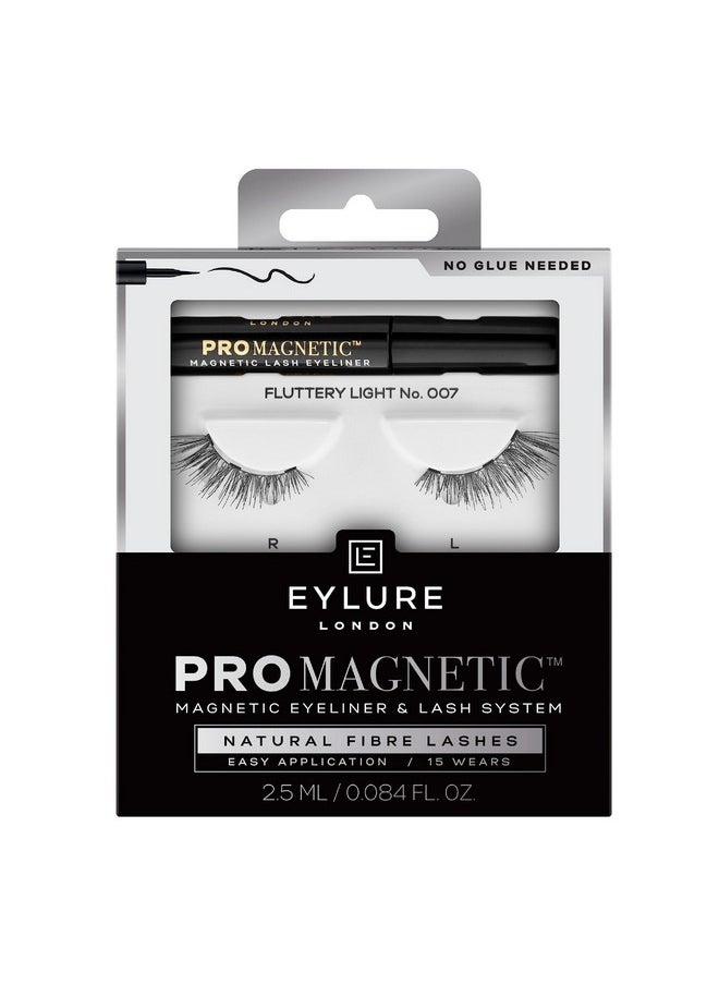 Eylure PROMAGNETIC Eyeliner & Lash Kit, No 007 Natural Fiber Eyelashes, Black