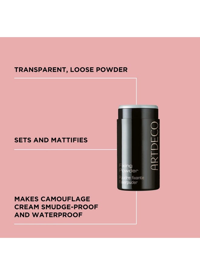 ARTDECO Fixing Powder Caster - Transparent Loose Setting Powder - Mattifies Makeup, Sets Cream Products - Ideal for Oily Skin - Dermatologically Approved - 0.35 Oz
