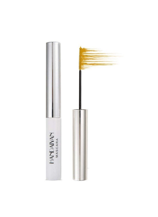 GL-Turelifes 12 Color Mascara Colorful Fiber Mascara Charming Longlasting Mascara, Thick & Long Eyelash Waterproof and Smudge-proof Eyes Makeup (Yellow)
