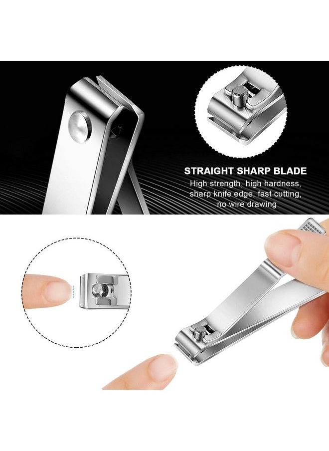 Mudder 6 Pieces Large Toenails Clippers Straight Edge Toenails Clippers Stainless Steel Nails Cutters for Men Women Thick Nails(Silver)
