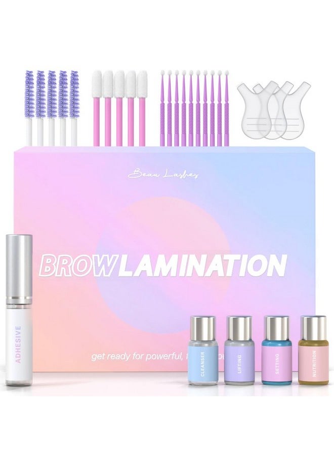 Brow Lamination Kit by Beau | Professional Eyebrow Lamination Kit with Keratin Conditioning | Instant DIY Eye Brow Lift Kit for Fuller, Thicker, Beautiful Brows | Easy to Use & Long Lasting Results