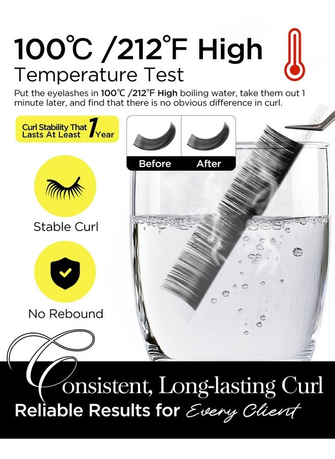 BEYELIAN Eyelash Extension Natural Matte Black 0.03-0.20 C/D/D+/L/M/LU Curl 7-15mm 100°/212°F High Temperature Resistant Classic Individual Lash Extensions Professional Use (0.15 D+ 7-15mm)