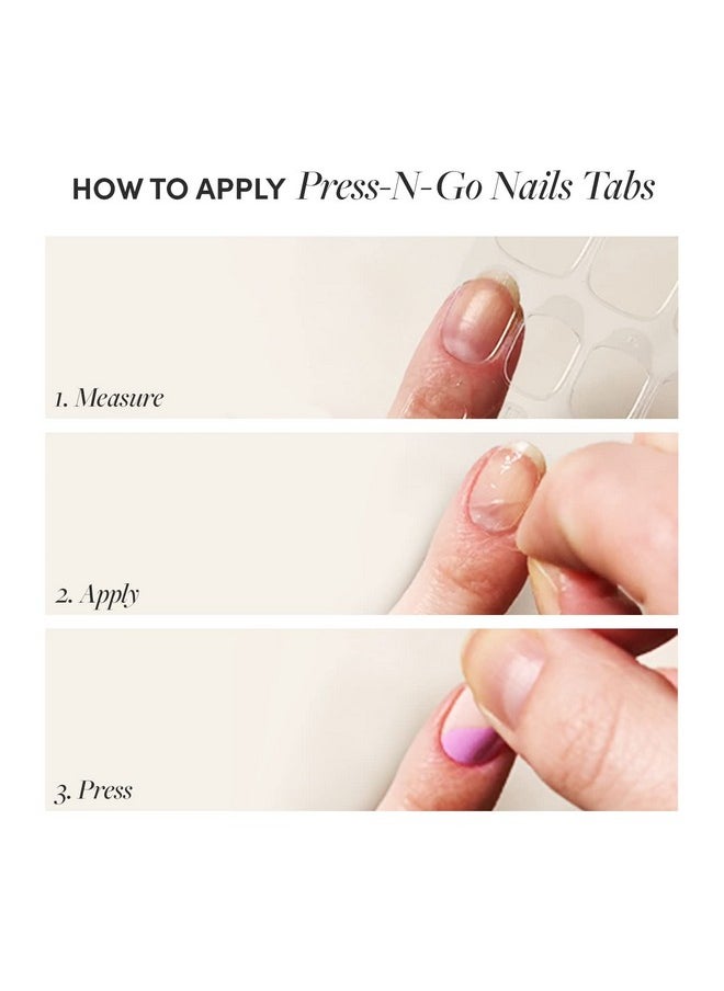 Glamnetic Press 'n Go Instant Nail Adhesive Tabs | Short Term Wear, Easily Removable & Less Damaging, Customized Fit | 90 Tabs