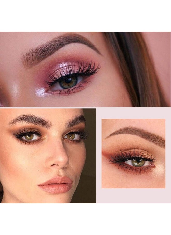 DYSILK False Eyelashes Mink - Strip Lashes 5 Pairs 6D Faux Eyelash Wispy Lashes Cat Eye Fake Eyelashes Natural Look Fluffy Lash Reusable Lash Extension Kit | 004-16.7mm