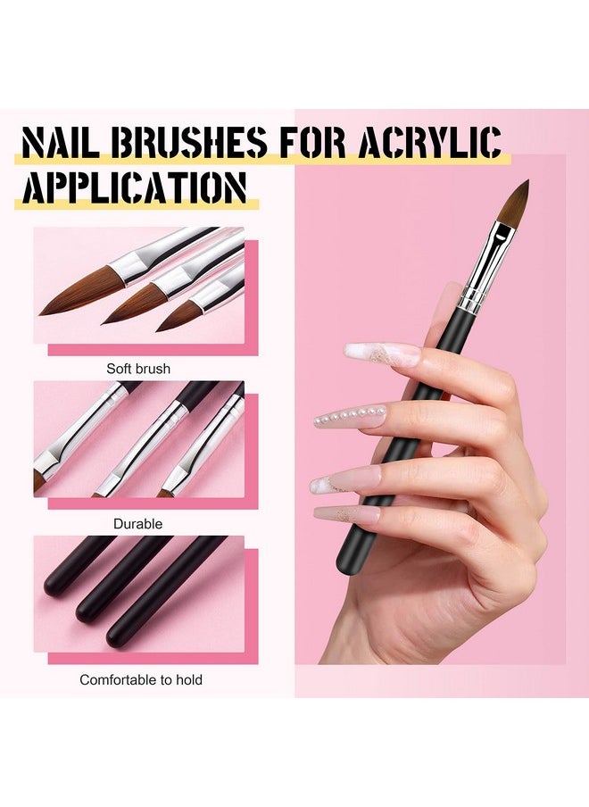 AIJIMEI Acrylic Monomer Liquid Kit 2 fl.oz Acrylic Liquid Nail System Manicure Tools Acrylic Monomer with 1.4 fl.oz Nail Brush Cleaner and Acrylic Nail Brush