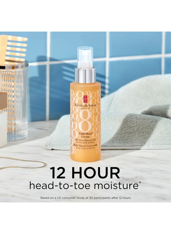 Elizabeth Arden Eight Hour Cream, All-Over Miracle Oil, Face, Body & Hair Oil, 3.4 Oz