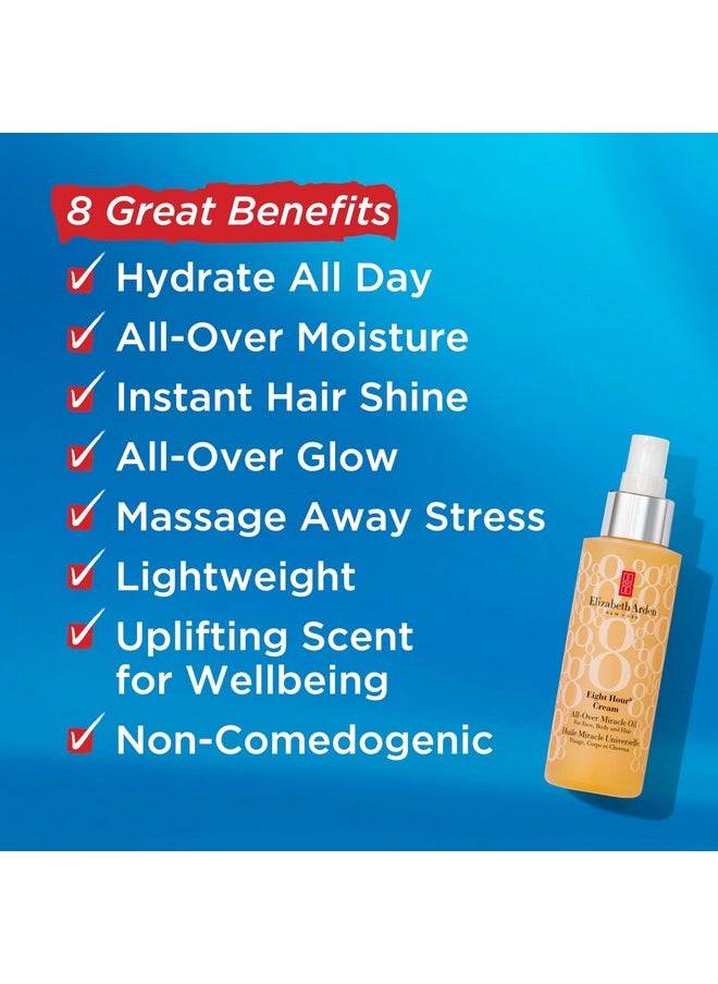 Elizabeth Arden Eight Hour Cream, All-Over Miracle Oil, Face, Body & Hair Oil, 3.4 Oz