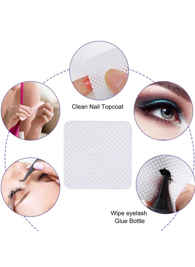400 Pieces Nail Art Polish Wipes Eyelash Glue Cleaner Glue Wiping Cloth Non-woven Fabric Wipes Removal Tool for Eyelash Extension Glue and Nail Polish Bottle