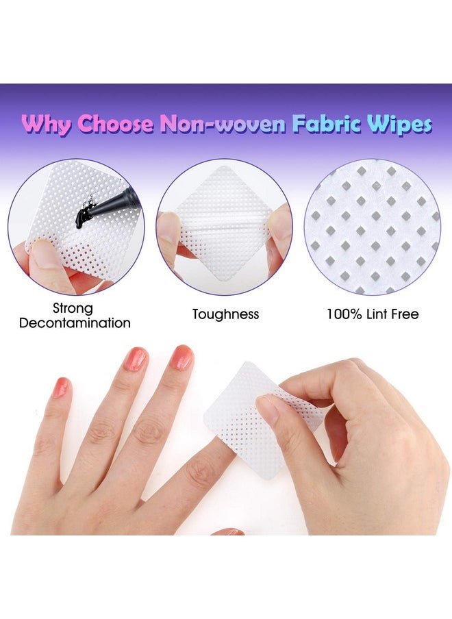 400 Pieces Nail Art Polish Wipes Eyelash Glue Cleaner Glue Wiping Cloth Non-woven Fabric Wipes Removal Tool for Eyelash Extension Glue and Nail Polish Bottle