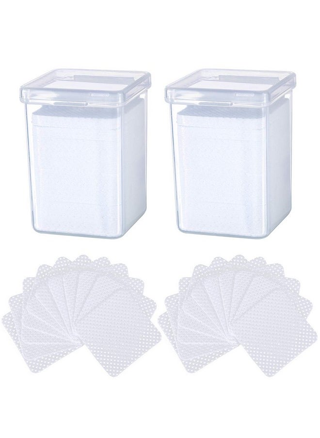 400 Pieces Nail Art Polish Wipes Eyelash Glue Cleaner Glue Wiping Cloth Non-woven Fabric Wipes Removal Tool for Eyelash Extension Glue and Nail Polish Bottle