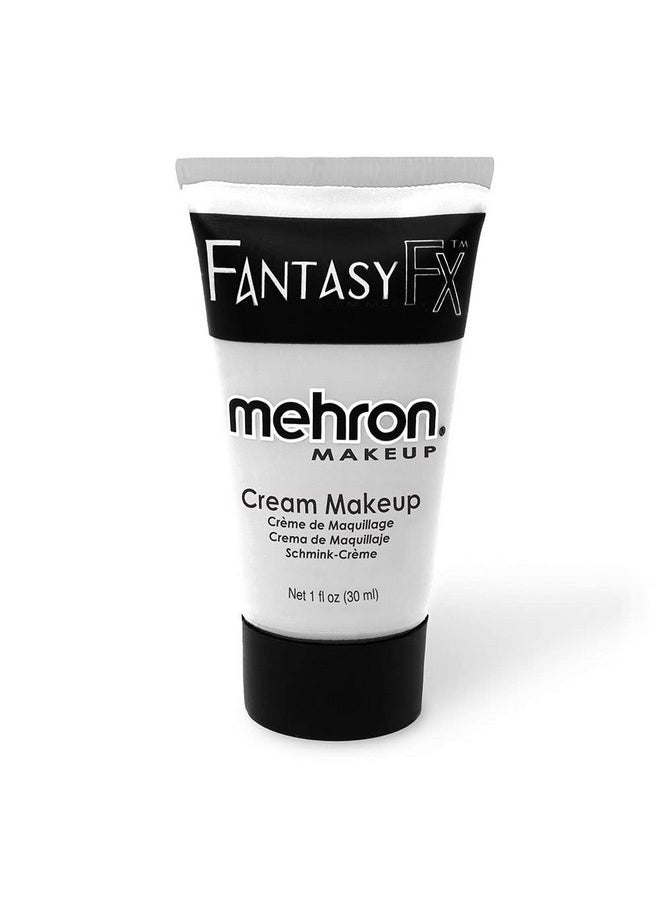 Mehron Makeup Fantasy FX Cream Makeup | Water Based Halloween Makeup | White Face Paint & Body Paint For Adults 1 fl oz (30ml) (White)