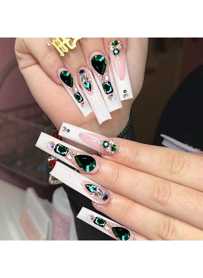 XXL No C Curve Nail Tips for Acrylic Nails Professional, 600PCS Clear Tapered Square Nail Tips Straight Flat Nails Tips, Extra Long Half Cover Acrylic Nail Tips for Nail Salon and DIY Nail 12 Sizes