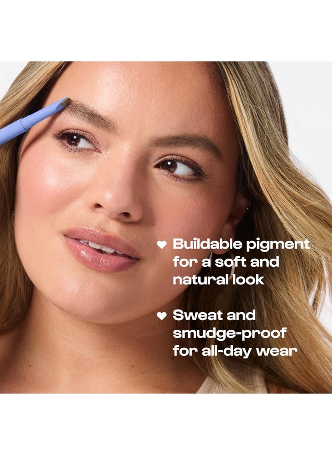 ALLEYOOP Swift Brow All-In-One Brow Definition with Built-In Sharpener & Spoolie Brush - Taupe - Water & Smudge-Resistant Eyebrow Definer Pencil with Natural Matte Finish - Vegan & Cruelty-Free