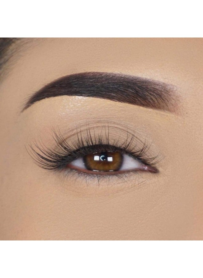 Lilly Lashes Royalty - Lite Mink Lashes | False Eyelashes Perfect for Small, Mono Lid And Almond Eyes | Cat Eye Mink Strip Fake Dramatic Fluffy Flare Lashes 15mm length, Reusable Up to 15 wears