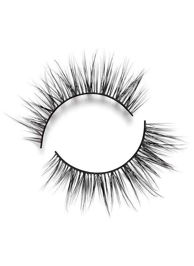 Lilly Lashes Royalty - Lite Mink Lashes | False Eyelashes Perfect for Small, Mono Lid And Almond Eyes | Cat Eye Mink Strip Fake Dramatic Fluffy Flare Lashes 15mm length, Reusable Up to 15 wears