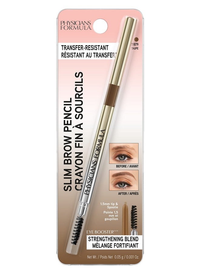 Physicians Formula Eyebrow Retractable Slim Definer Brow Pencil, Taupe Brown, Dual-Sided Brow Brush, Fine Tip, Shapes, Defines, Fills Brow Makeup | Dermatologist Tested, Clinicially Tested