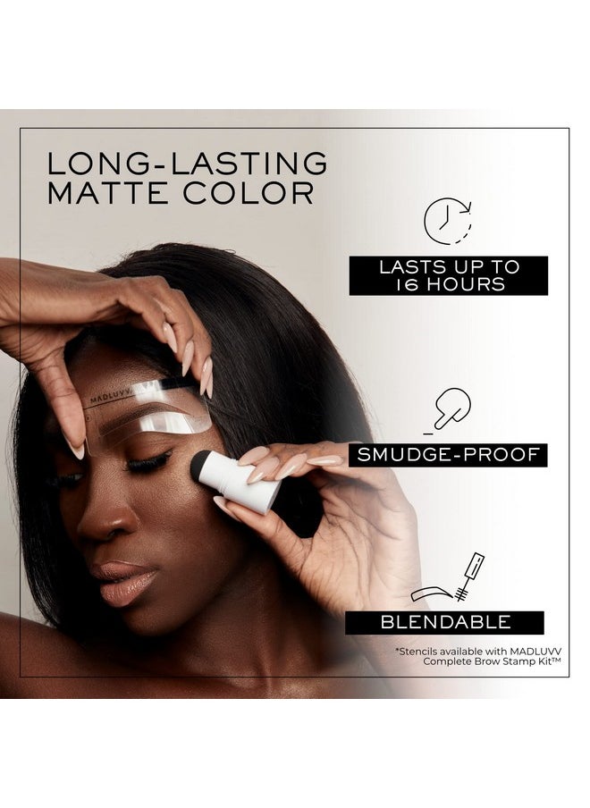 MADLUVV Brow Stamp Refill* - Color Stamp for Brows & Root Touch Up for Women & Men, Instantly Conceal Hair Loss, Grey Hair, Thinning Hair with Stain-Proof/Smudge-Proof Powder Formula (Soft Brown)
