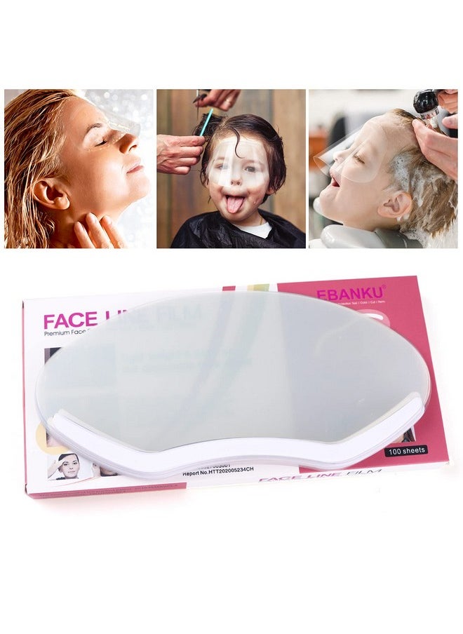 100 PCS Microblading Makeup Shower Face Shields Visors, Disposable Face Shields Masks for Hairspray Salon Supplies and Eyelash Extensions Eye Eyelid Surgery Aftercare