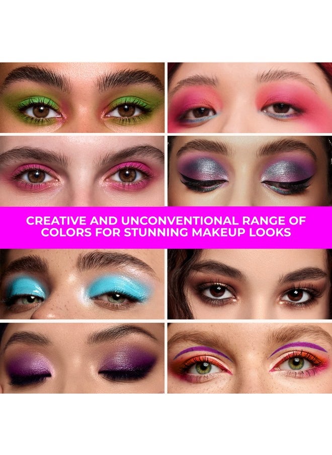 Lamel 16 Colors Highly Pigmented Eyeshadow Palette - Catchy Colors & Shimmers, Vibrant, Long-Lasting Formula with Neon Pigments - The Myth of Utopia, 16gr
