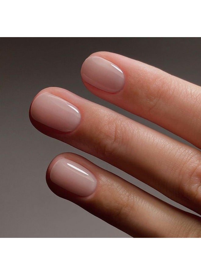 Vishine French Rose Gel Nail Polish - 16ml Nude Pink Gel Polish Translucent Nail Soak Off LED Nail Lamp Jelly Gel Polish Nail Art Gel 0.54Oz M086