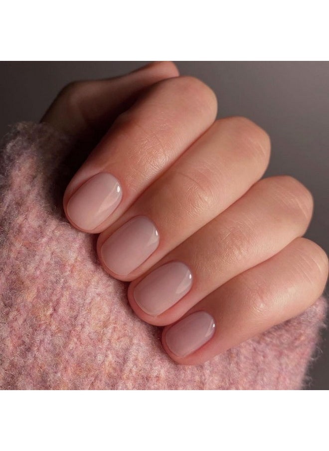 Vishine French Rose Gel Nail Polish - 16ml Nude Pink Gel Polish Translucent Nail Soak Off LED Nail Lamp Jelly Gel Polish Nail Art Gel 0.54Oz M086