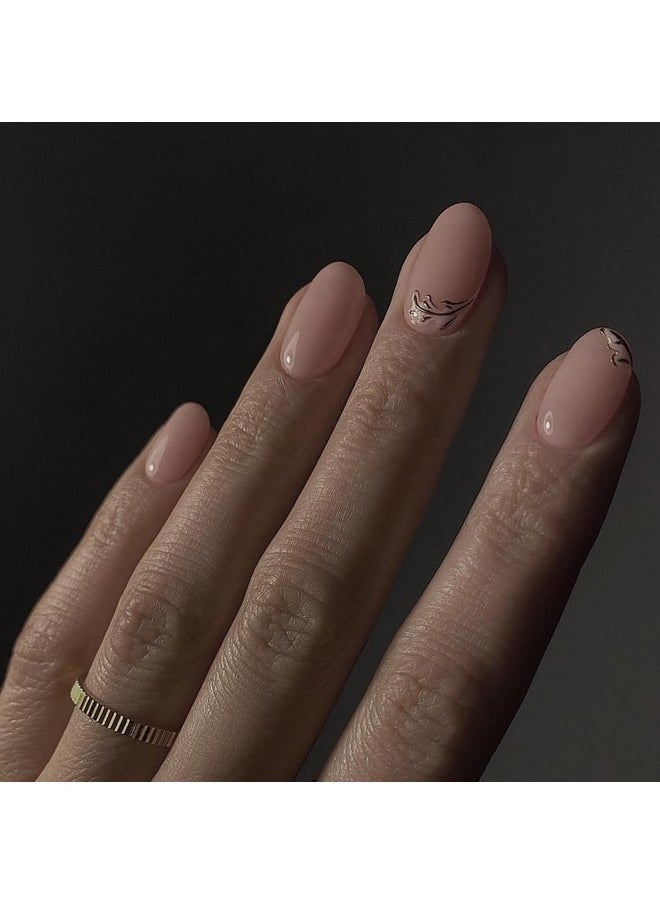 Vishine French Rose Gel Nail Polish - 16ml Nude Pink Gel Polish Translucent Nail Soak Off LED Nail Lamp Jelly Gel Polish Nail Art Gel 0.54Oz M086