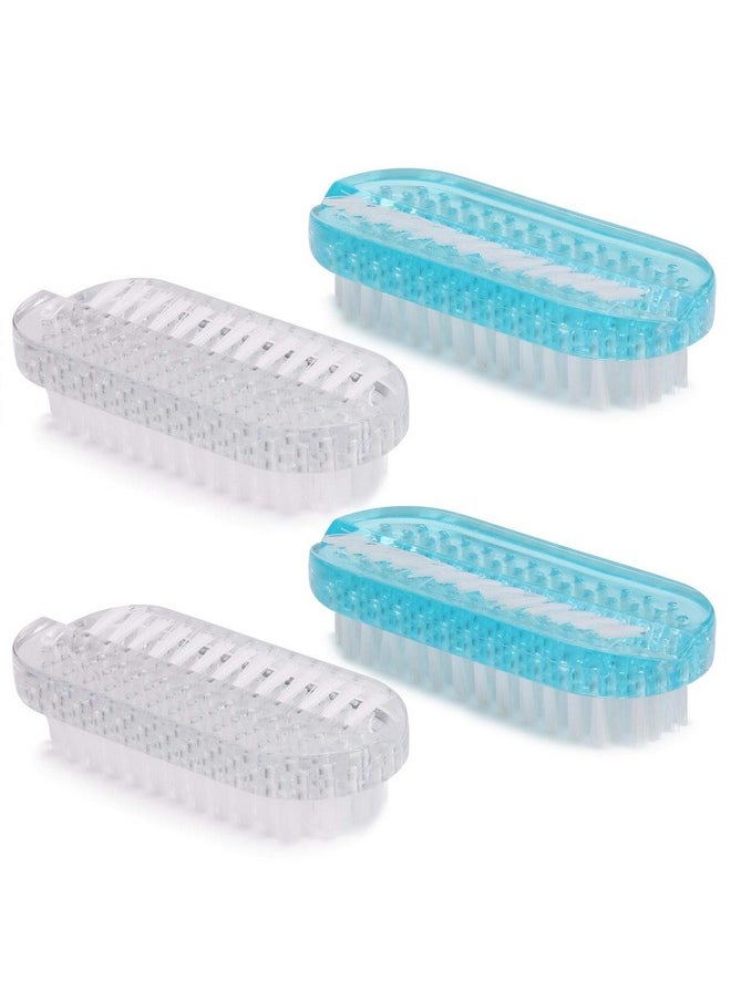 Cleaning Nail Brush Handle Scrubbing Brushes (Plastic Brush-4 Pcs)