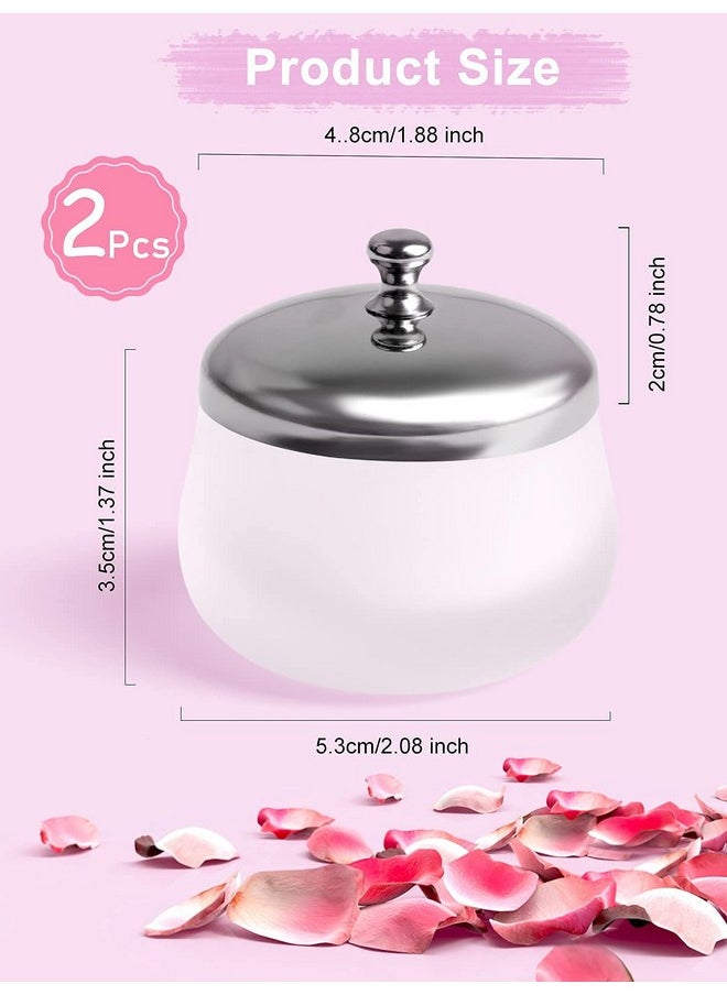 TOROKOM 2Pcs Dappen Dish Glass Monomer Dish with Lid for Acrylic Nails Cup Containers Holder for Liquid Powder Monomer Damping Dish（Matte）