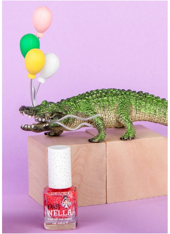 MISS NELLA Peel-Off Nail Polish for Kids (Croco Dazzle)