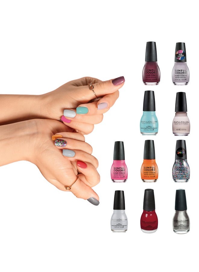 Sinful Colors Nail Polish Set 10 Piece Surprise, Plus 2 Bonus Repeat Shades