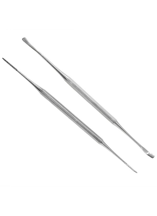 Kohm KP-7100 Ingrown Toenail Tool Kit, File & Lifter Set - Professional Grade, Stainless Steel, Ingrown Toe Nail Pedicure Tools, Podiatry Tools Blacks File and Under Nail Cleaner